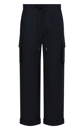 Мужские хлопковые брюки-карго JACQUEMUS темно-синего цвета, арт. 225PA016-1040 | Фото 1 (Длина (брюки, джинсы): Стандартные; Материал внешний: Хлопок; Случай: Повседневный; Силуэт М (брюки): Карго; Стили: Минимализм)
