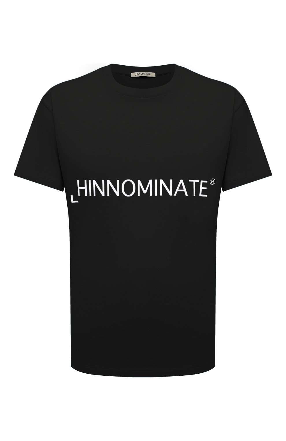 Мужская хлопковая футболка HINNOMINATE черного цвета, арт. HUS2/HNM67STMM | Фото 1 (Рукава: Короткие; Длина (для топов): Стандартные; Принт: С принтом; Материал внешний: Хлопок; Стили: Спорт-шик)
