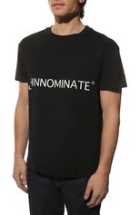 Мужская хлопковая футболка HINNOMINATE черного цвета, арт. HUS2/HNM67STMM | Фото 3 (Рукава: Короткие; Длина (для топов): Стандартные; Принт: С принтом; Материал внешний: Хлопок; Стили: Спорт-шик)