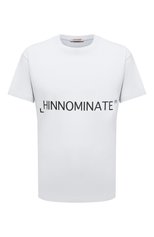 Мужская хлопковая футболка HINNOMINATE белого цвета, арт. HUS2/HNM67STMM | Фото 1 (Рукава: Короткие; Длина (для топов): Стандартные; Принт: С принтом; Материал внешний: Хлопок; Стили: Спорт-шик)