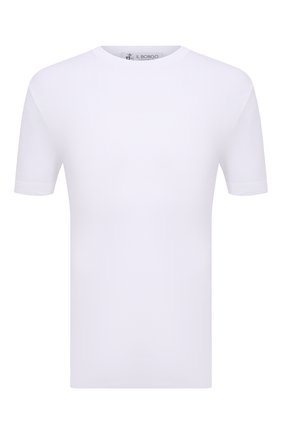 Мужской хлопковый джемпер IL BORGO CASHMERE белого цвета по цене 33600 руб., арт. 55-821M0DG0 | Фото 1 Мужской хлопковый джемпер IL BORGO CASHMERE белого цвета, арт. 55-821M0DG0 | Фото 1 (Длина (для топов): Стандартные; Рукава: Короткие; Материал внешний: Хлопок; Мужское Кросс-КТ: Джемперы; Вырез: Круглый; Принт: Без принта; Стили: Кэжуэл)