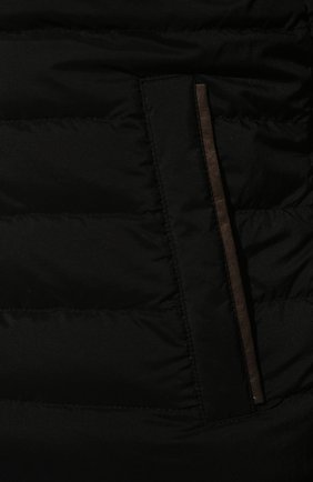 Мужской пуховый жилет HERNO черного цвета, арт. PI0706U/19288 | Фото 5 (Кросс-КТ: Куртка; Материал внешний: Синтетический материал; Материал подклада: Синтетический материал; Длина (верхняя одежда): Короткие; Материал утеплителя: Пух и перо; Стили: Кэжуэл)