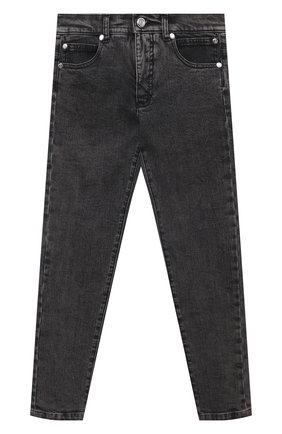 Детские джинсы BALMAIN темно-серого цвета, арт. 6Q6D50 | Фото 1 (Материал внешний: Хлопок; Детали: Однотонный; Ростовка одежда: 10 - 11 лет | 140 - 146см, 12 лет | 152 см, 13 - 15 лет | 158 см, 16 лет | 164 см)