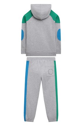 Детского комплект из худи и брюк STELLA MCCARTNEY серого цвета по цене 22650 руб., арт. 8Q3ML0 | Фото 2 Детского комплект из худи и брюк STELLA MCCARTNEY серого цвета, арт. 8Q3ML0 | Фото 2 (Рукава: Длинные; Материал внешний: Хлопок)