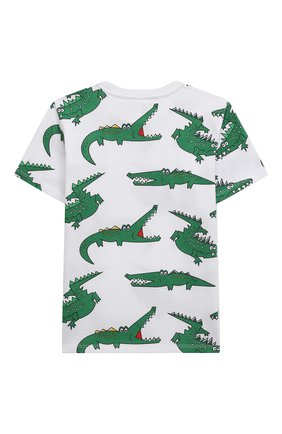 Детская хлопковая футболка STELLA MCCARTNEY белого цвета по цене 5970 руб., арт. 8Q8MG1 | Фото 2 Детская хлопковая футболка STELLA MCCARTNEY белого цвета, арт. 8Q8MG1 | Фото 2 (Материал внешний: Хлопок; Рукава: Короткие)