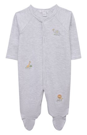 Детский хлопковый комбинезон KISSY KISSY серого цвета по цене 6260 руб., арт. KBQ07557N. | Фото 1 Детский хлопковый комбинезон KISSY KISSY серого цвета, арт. KBQ07557N. | Фото 1