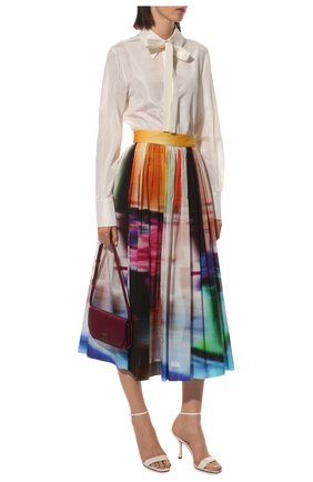 Женская хлопковая юбка DRIES VAN NOTEN разноцветного цвета по цене 68050 руб., арт. 221-010857-4341 | Фото 2 Женская хлопковая юбка DRIES VAN NOTEN разноцветного цвета, арт. 221-010857-4341 | Фото 2 (Длина Ж (юбки, платья, шорты): Миди; Материал внешний: Хлопок; Стили: Романтичный; Женское Кросс-КТ: Юбка-одежда)
