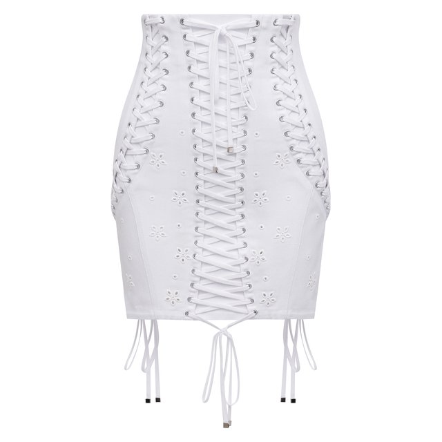 Хлопковая юбка Dolce & Gabbana F4CCVZ/GDAJ5