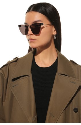Женские солнцезащитные очки BALENCIAGA черного цвета, арт. 628252/T0005 | Фото 2 (Тип очков: С/з; Оптика Гендер: оптика-женское; Очки форма: Бабочка)