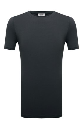 Мужская футболка ZIMMERLI темно-синего цвета, арт. 700-1341 | �Фото 1 (Рукава: Короткие; Материал внешний: Синтетический материал; Длина (для топов): Стандартные; Кросс-КТ: домашняя одежда)
