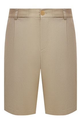 Мужские шорты из вискозы и льна JACQUEMUS светло-бежевого цвета по цене 39250 руб., арт. 225PA009-1011 | Фото 1 Мужские шорты из вискозы и льна JACQUEMUS светло-бежевого цвета, арт. 225PA009-1011 | Фото 1 (Материал подклада: Хлопок; Длина Шорты М: До колена; Материал внешний: Вискоза; Мужское Кросс-КТ: Шорты-одежда; Принт: Без принта; Стили: Кэжуэл, Минимализм; Случай: Формальный)