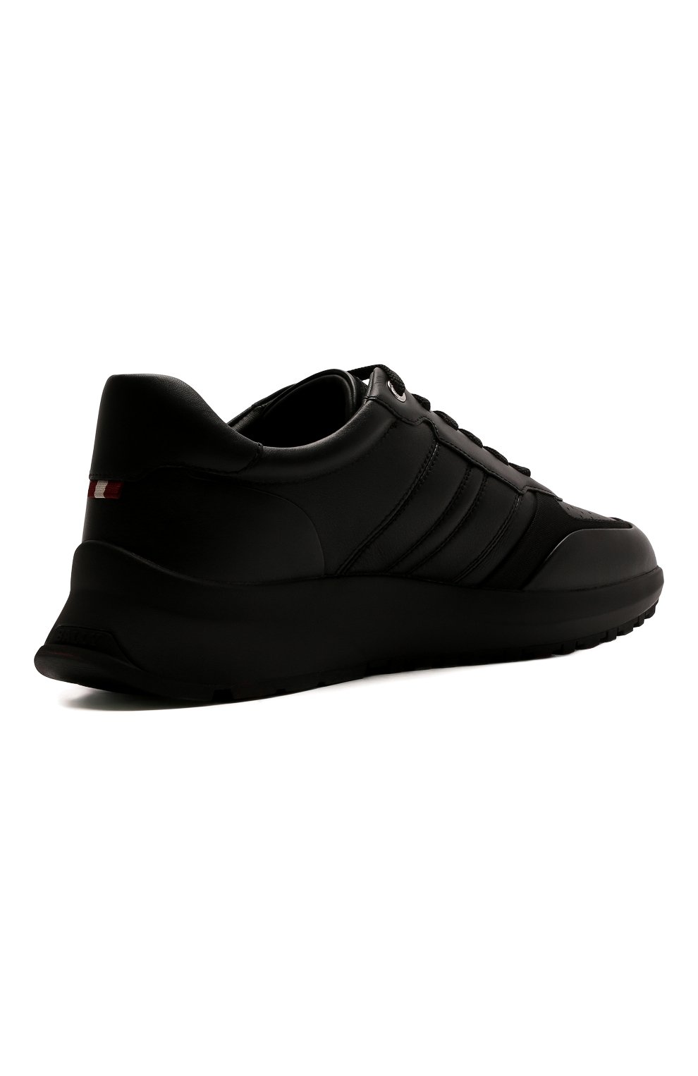 Мужские кожаные кроссовки BALLY черного цвета, арт. MSK054/VT005 | Фото 5 (Материал внешний: Кожа; Материал внутренний: Натуральная кожа; Стили: Классический; Материал утеплителя: Без утеплителя)