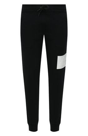 Мужские хлопковые джоггеры ICEBERG черного цвета, арт. 22E I1P0/B012/6302 | Фото 1 (Длина (брюки, джинсы): Стандартные; Материал внешний: Хлопок; Силуэт М (брюки): Джоггеры; Стили: Спорт-шик)