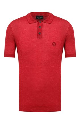 Мужское поло из шелка и кашемира GIORGIO ARMANI красного цвета по цене 96450 руб., арт. 3LSF06/SM31Z | Фото 1 Мужское поло из шелка и кашемира GIORGIO ARMANI красного цвета, арт. 3LSF06/SM31Z | Фото 1 (Рукава: Короткие; Материал внешний: Кашемир, Шелк, Шерсть; Длина (для топов): Стандартные; Кросс-КТ: Трикотаж; Застежка: Пуговицы; Стили: Кэжуэл)