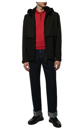 Мужское поло из шелка и кашемира GIORGIO ARMANI красного цвета по цене 96450 руб., арт. 3LSF06/SM31Z | Фото 2 Мужское поло из шелка и кашемира GIORGIO ARMANI красного цвета, арт. 3LSF06/SM31Z | Фото 2 (Рукава: Короткие; Материал внешний: Кашемир, Шелк, Шерсть; Длина (для топов): Стандартные; Кросс-КТ: Трикотаж; Застежка: Пуговицы; Стили: Кэжуэл)