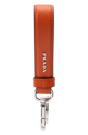 Мужской кожаный брелок PRADA оранжевого цвета, арт. 2PP68T-053-F0S73 | Фото 2 (Материал: Натуральная кожа)