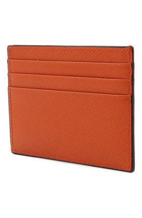 Мужской кожаный футляр для кредитных карт PRADA оранжевого цвета, арт. 2MC223-QHH-F0S73 | Фото 2 (Материал: Натуральная кожа)