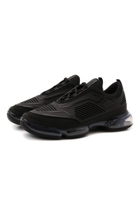 Мужские кроссовки cloudbust PRADA черного цвета, арт. 2EG298-2OD8-F0002 | Фото 1 (Материал внешний: Текстиль; Материал утеплителя: Без утеплителя; Стили: Классический)