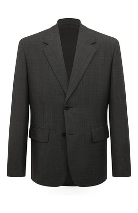 Мужской пиджак из шерсти и шелка PRADA серого цвета по цене 340000 руб., арт. UGM169-10EA-F0480-221 | Фото 1