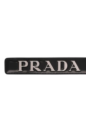 Мужской кожаный ремень PRADA черного цвета по цене 85000 руб., арт. 2CM249-ZO6-F0002 | Фото 3 Мужской кожаный ремень PRADA черного цвета, арт. 2CM249-ZO6-F0002 | Фото 3 (Случай: Повседневный; Материал: Натуральная кожа)