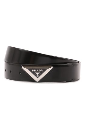 Мужской кожаный ремень PRADA черного цвета по цене 65000 руб., арт. 2CM250-ZO6-F0002 | Фото 1 Мужской кожаный ремень PRADA черного цвета, арт. 2CM250-ZO6-F0002 | Фото 1 (Случай: Повседневный; Материал: Натуральная кожа)
