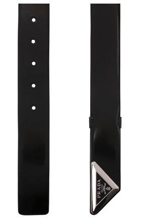 Мужской кожаный ремень PRADA черного цвета по цене 65000 руб., арт. 2CM250-ZO6-F0002 | Фото 2 Мужской кожаный ремень PRADA черного цвета, арт. 2CM250-ZO6-F0002 | Фото 2 (Случай: Повседневный; Материал: Натуральная кожа)