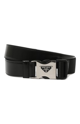 Мужской кожаный ремень PRADA черного цвета по цене 65000 руб., арт. 2CM253-ZO6-F0002 | Фото 1 Мужской кожаный ремень PRADA черного цвета, арт. 2CM253-ZO6-F0002 | Фото 1 (Случай: Повседневный; Материал: Натуральная кожа)
