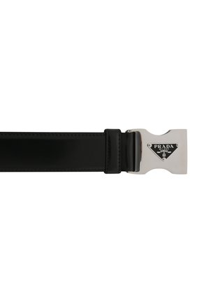 Мужской кожаный ремень PRADA черного цвета по цене 65000 руб., арт. 2CM253-ZO6-F0002 | Фото 4 Мужской кожаный ремень PRADA черного цвета, арт. 2CM253-ZO6-F0002 | Фото 4 (Случай: Повседневный; Материал: Натуральная кожа)