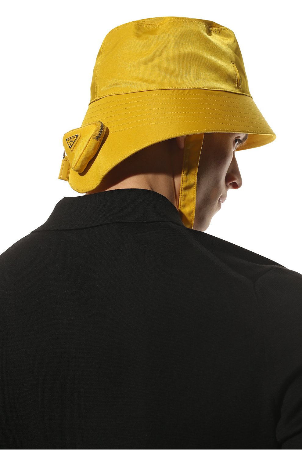 Мужская панама PRADA желтого цвета, арт. 2HC282-2DMI-F0010 | Фото 2 (Материал: Текстиль, Синтетический материал)