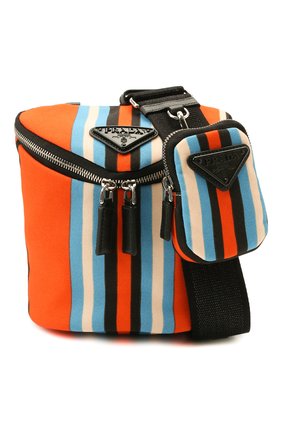 Мужская текстильная сумка PRADA разноцветного цвета, арт. 2VH147-2D0Z-F0049-OOO | Фото 6 (Размер: mini; Ремень/цепочка: На ремешке; Материал: Текстиль)