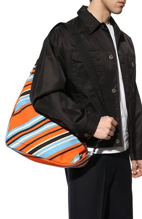 Мужская текстильная сумка PRADA разноцветного цвета, арт. 2VY007-2D0Z-F0049-OLO | Фото 2 (Материал: Текстиль; Размер: large)