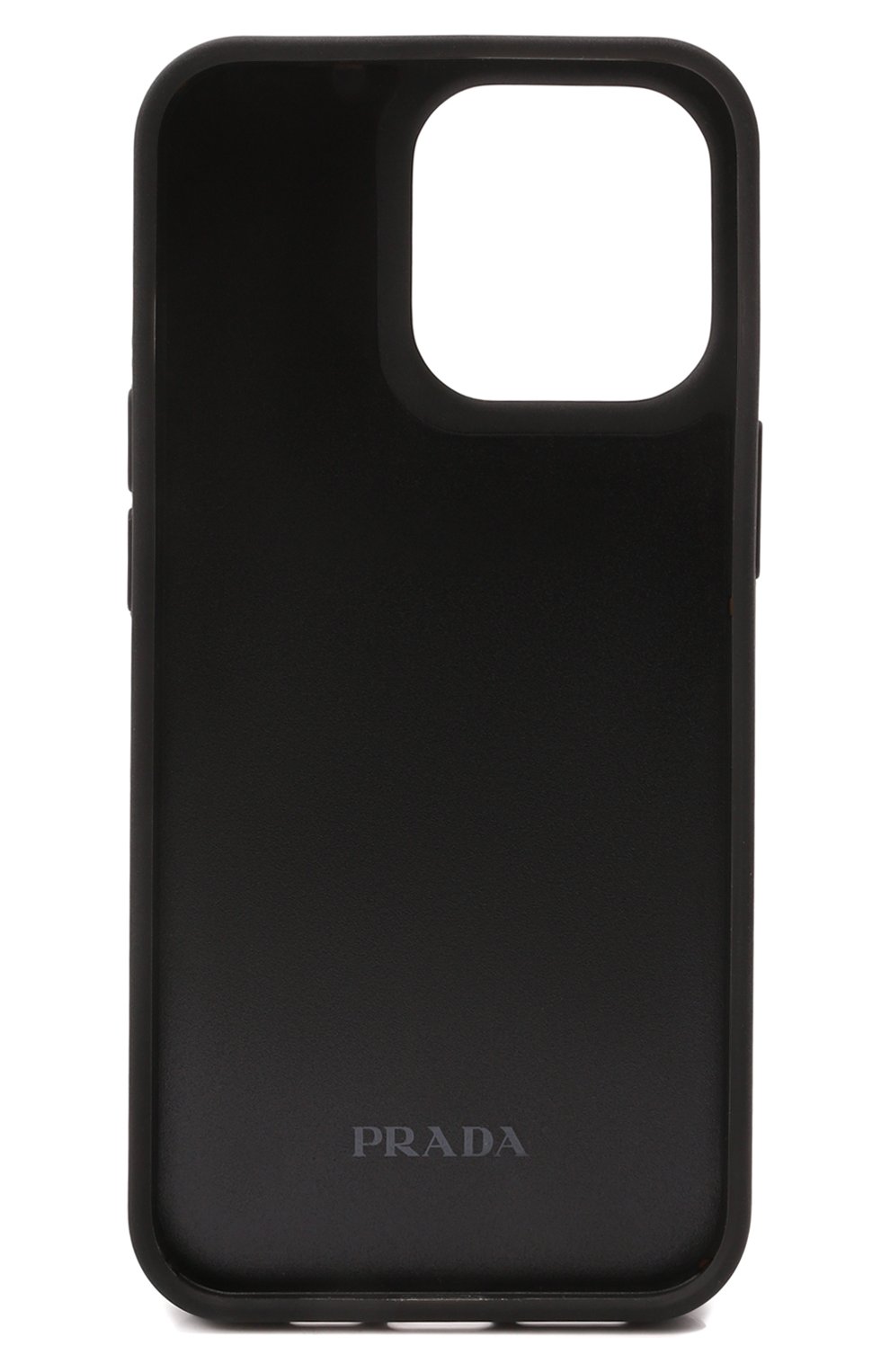 Кожаный чехол для iphone 13 pro PRADA черного цвета по цене 32500 руб., арт. 2ZH149-QHH-F0002 | Фото 2 Кожаный чехол для iphone 13 pro PRADA черного цвета, арт. 2ZH149-QHH-F0002 | Фото 2 (Материал: Натуральная кожа; Женское Кросс-КТ: Замша и кожа)