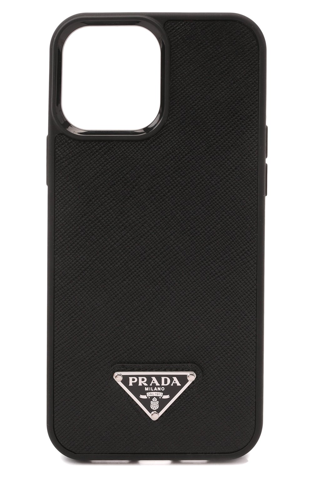 Кожаный чехол для iphone 13 pro max PRADA черного цвета, арт. 2ZH150-QHH-F0002 | Фото 1 (Материал: Натуральная кожа; Женское Кросс-КТ: Замша и кожа)