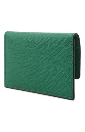 Мужской кожаный футляр для кредитных карт PRADA зеленого цвета, арт. 2MF028-QHH-F0458 | Фото 2 (Материал: Натуральная кожа)