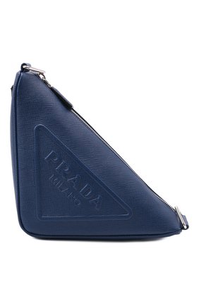 Мужская кожаная сумка PRADA синего цвета, арт. 2VH155-2FAD-F0016-OOO | Фото 1 (Ремень/цепочка: На ремешке; Размер: medium; Материал: Натуральная кожа)