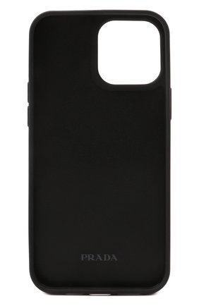 Кожаный чехол для iphone 13 pro max PRADA синего цвета, арт. 2ZH150-QHH-F0016 | Фото 2 (Материал: Натуральная кожа; Женское Кросс-КТ: Замша и кожа)