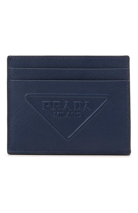 Мужской кожаный футляр для кредитных карт PRADA синего цвета, арт. 2MC223-2D1Q-F0016 | Фото 1 (Материал: Натуральная кожа)