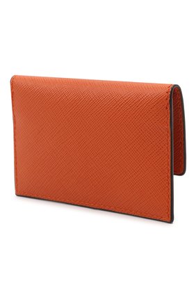 Мужской кожаный футляр для кредитных карт PRADA оранжевого цвета, арт. 2MF028-QHH-F0S73 | Фото 2 (Материал: Натуральная кожа)