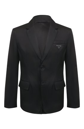 Мужской пиджак PRADA черного цвета по цене 215000 руб., арт. SD099-1WQ8-F0002-202 | Фото 1