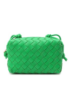 Женская сумка loop mini BOTTEGA VENETA зеленого цвета, арт. 680254/V1G11 | Фото 1 (Размер: mini; Ремень/цепочка: На ремешке; Материал: Натуральная кожа; Сумки-технические: Сумки через плечо)