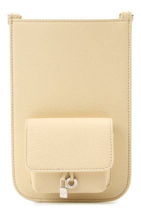 Кожаный чехол для iphone LORO PIANA кремвого цвета, арт. FAM1331 | Фото 1 (Женское Кросс-КТ: Замша и кожа)