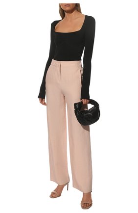 Женские льняные брюки GIORGIO ARMANI светло-розового цвета, арт. 2SHPP0MT/T036J | Фото 2 (Длина (брюки, джинсы): Стандартные; Материал внешний: Лен; Женское Кросс-КТ: Брюки-одежда; Силуэт Ж (брюки и джинсы): Прямые; Стили: Кэжуэл)