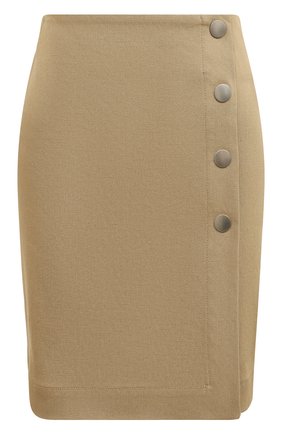 Женская льняная юбка BOTTEGA VENETA бежевого цвета по цене 85200 руб., арт. 683623/V1LD0 | Фото 1