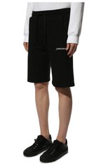 Мужские хлопковые шорты HINNOMINATE черного цвета, арт. HUS2/HNM38SBE | Фото 3 (Случай: Повседневный; Длина Шорты М: Ниже колена; Материал внешний: Хлопок; Стили: Спорт-шик)