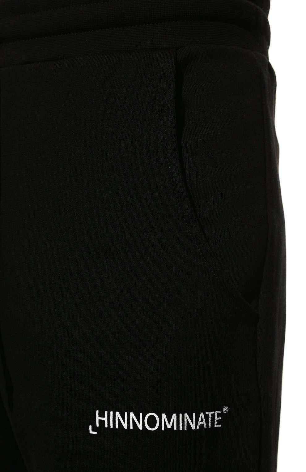 Мужские хлопковые шорты HINNOMINATE черного цвета, арт. HUS2/HNM38SBE | Фото 5 (Случай: Повседневный; Длина Шорты М: Ниже колена; Материал внешний: Хлопок; Стили: Спорт-шик)