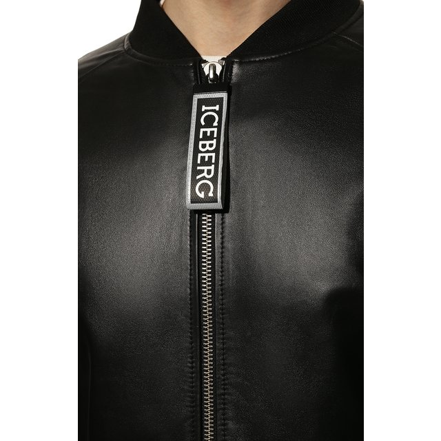 фото Кожаный бомбер iceberg