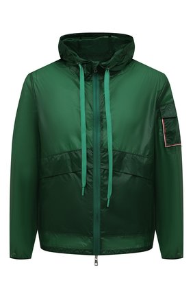 Мужская куртка ebizo MONCLER зеленого цвета, арт. H1-091-1A001-38-539MC | Фото 1 (Длина (верхняя одежда): Короткие; Рукава: Длинные; Материал внешний: Синтетический материал; Кросс-КТ: Куртка, Ветровка; Стили: Кэжуэл)