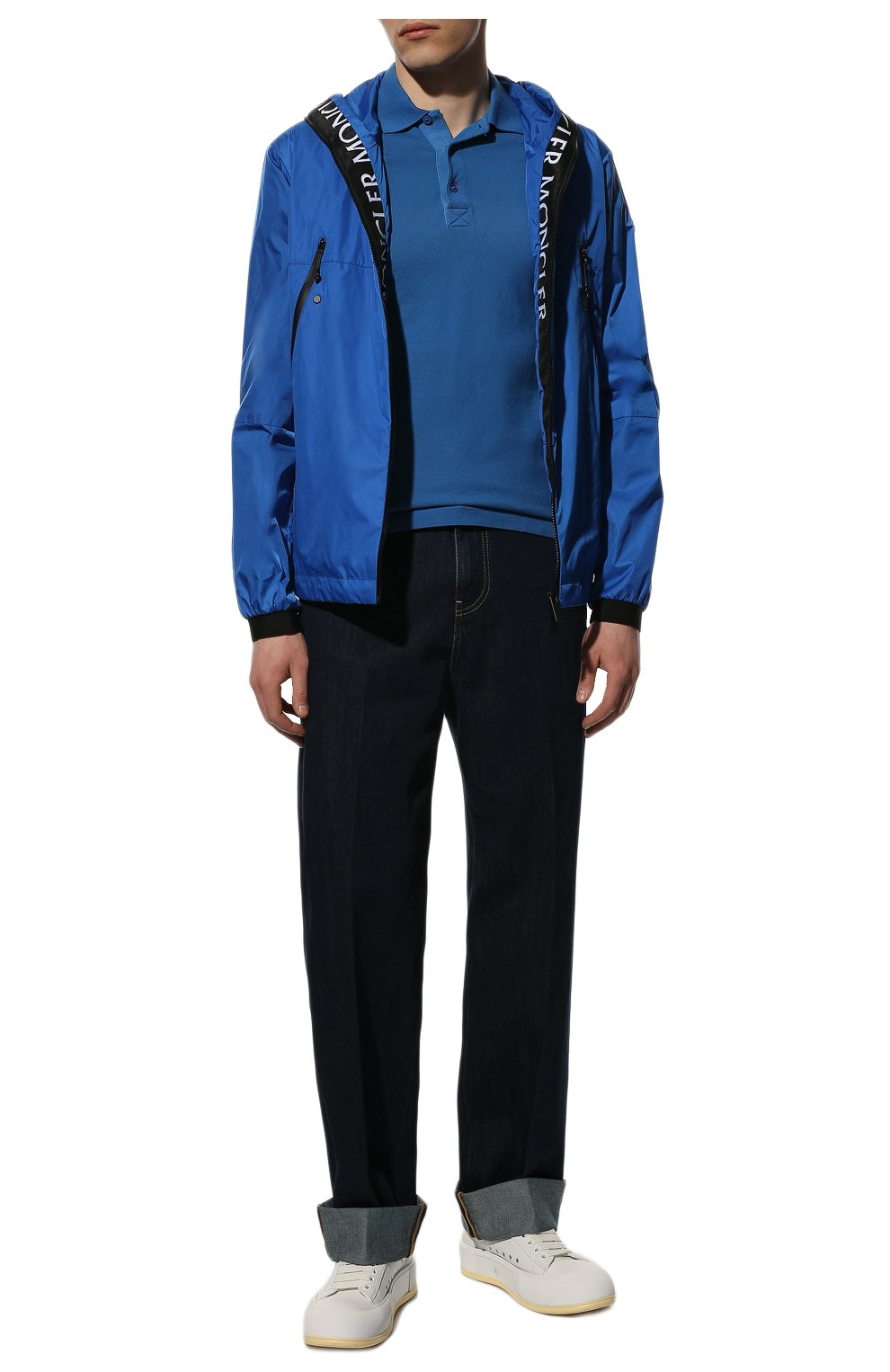 Мужская синяя куртка junichi MONCLER купить в интернет-магазине ЦУМ ...