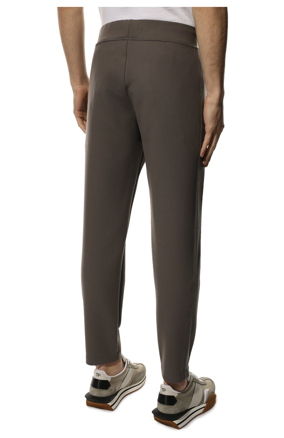 Мужские шерстяные брюки LORO PIANA темно-серого цвета, арт. FAL5983 | Фото 4 (Материал внешний: Шерсть; Длина (брюки, джинсы): Стандартные; Случай: Повседневный; Стили: Спорт-шик)