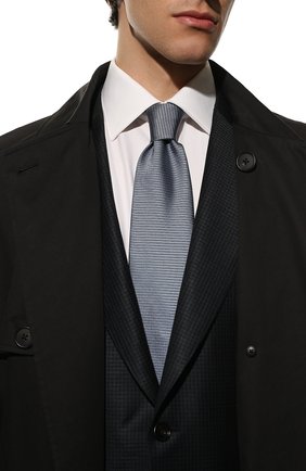 Мужской шелковый галстук TOM FORD голубого цвета, арт. 3TF05/XTF | Фото 2 (Материал: Текстиль, Шелк; Принт: С принтом)